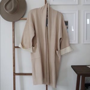 Boutique Longeline Cream Cardigan | Sz Sm-Med